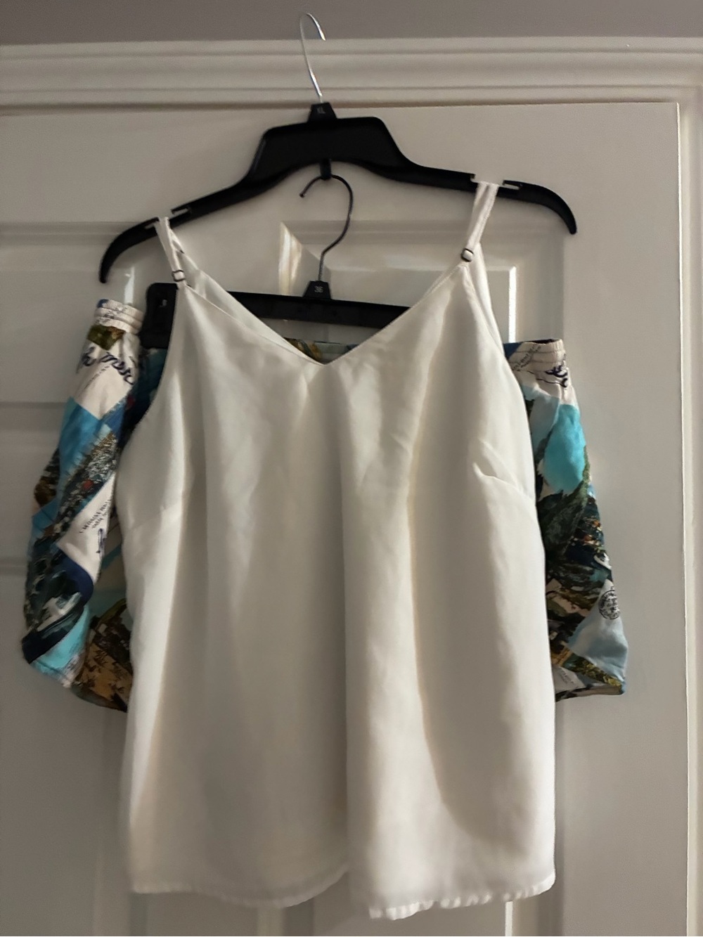 Maeve Blue Scenic Print Athletic Shorts with Japna Camisole